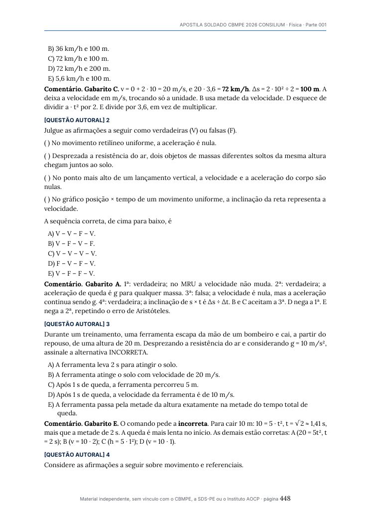 Página real do material
